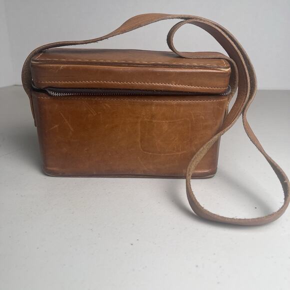 Vintage Brown Belding California Saddle Leather Case Zip Around Small Bag 7x5x2" - Picture 13 of 16